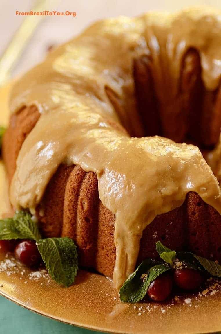 Spiced Sweet Potato Pound Cake with Caramel Frosting - Easy and Delish