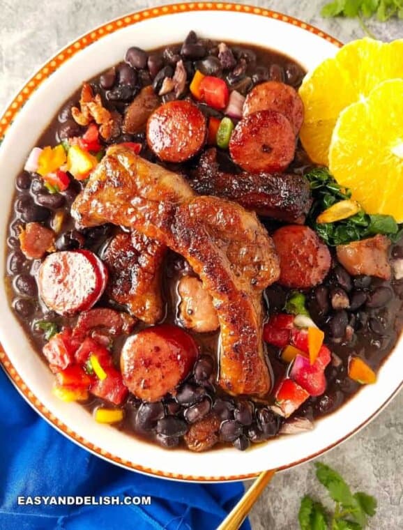 Feijoada Recipe (Brazilian Black Bean Stew) - Easy and Delish