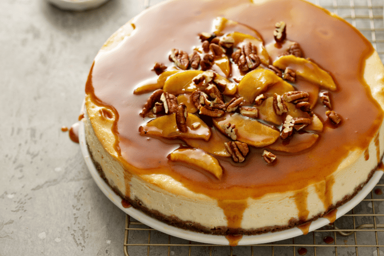 Caramel Apple Cheesecake (Low-Carb/Sugar-Free) - Easy and Delish