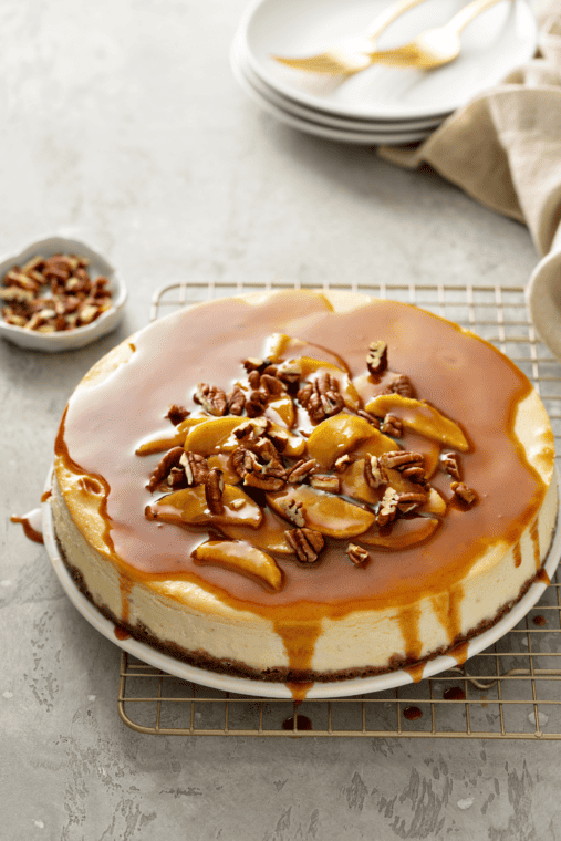 Caramel Apple Cheesecake (Low-Carb/Sugar-Free) - Easy and Delish