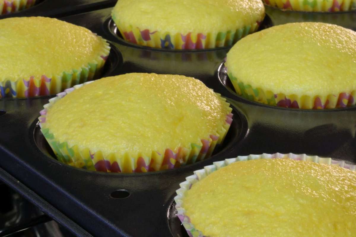 Baked goods in a muffin tin. 