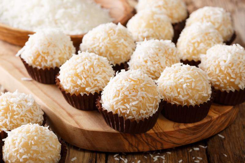 Brazilian Coconut Kisses (Beijinhos de Coco) - Easy and Delish