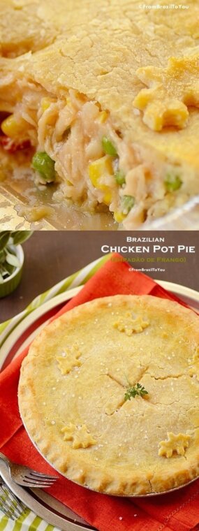 Brazilian Chicken Pot Pie (Empadão de Frango) - Easy and Delish