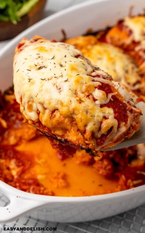 Gluten-Free Chicken Parmesan (Baked) - Easy and Delish