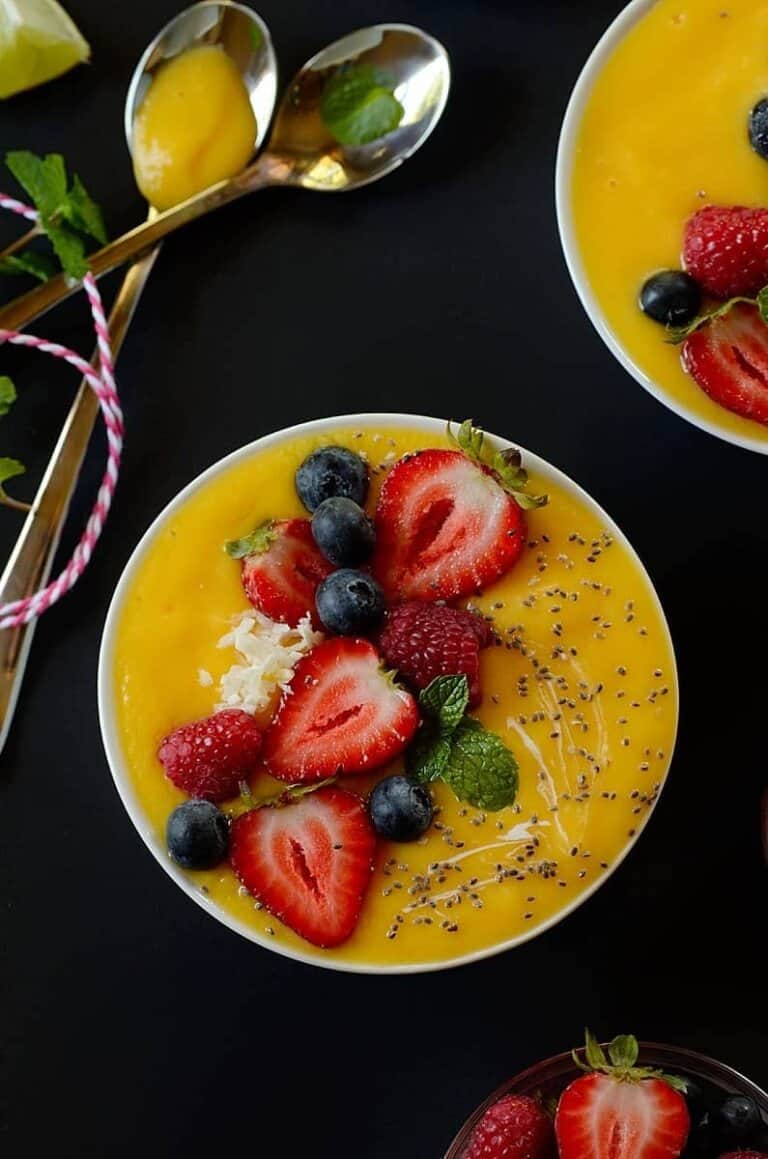 Mango Lime Smoothie Bowl - Easy and Delish