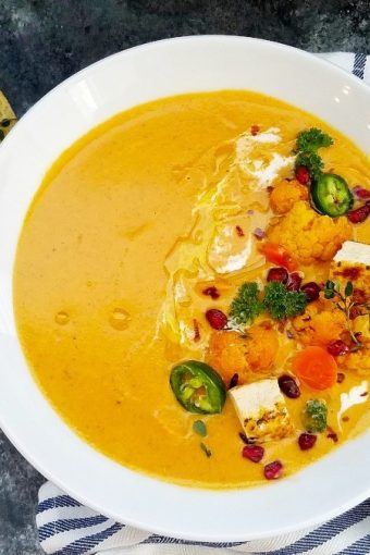 calories in curry cauliflower soup