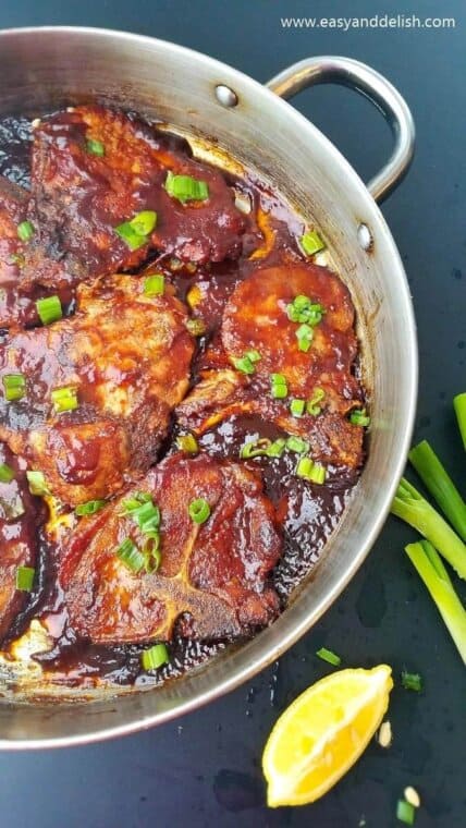 Quick Pan Fried Barbecue Pork Chops - Easy and Delish