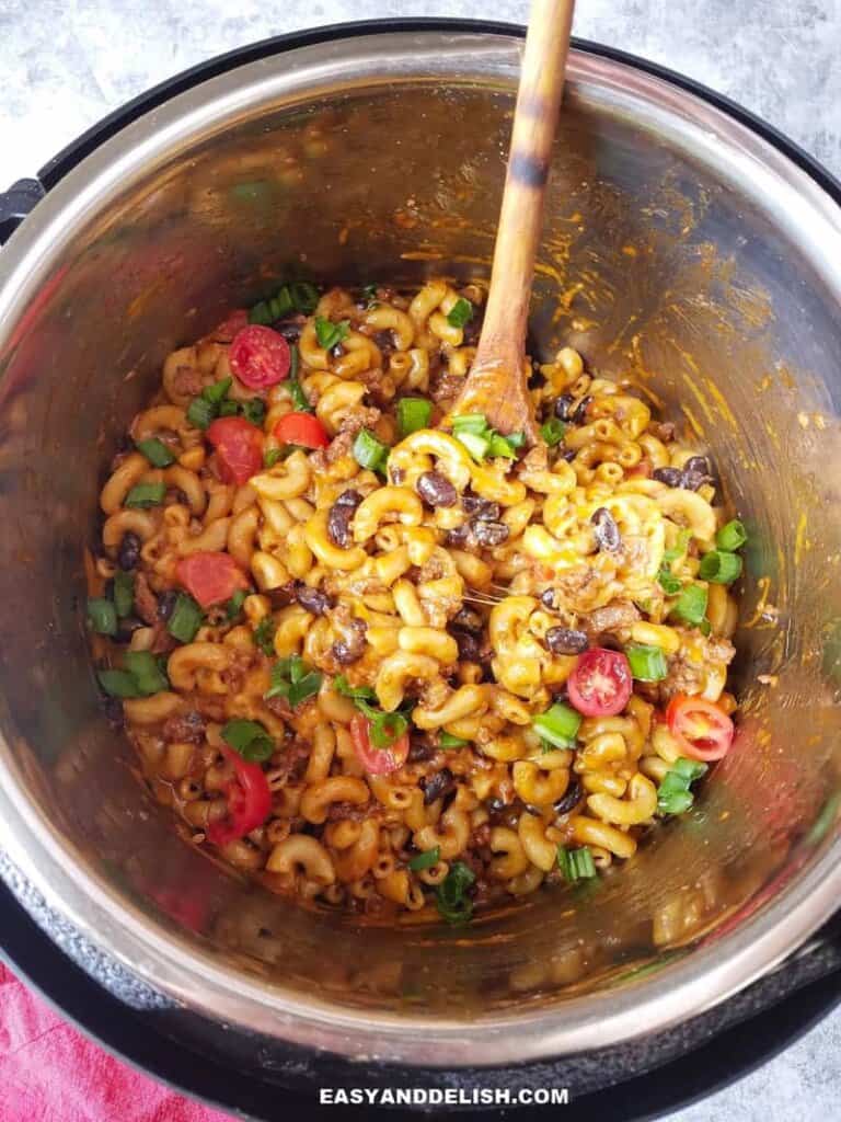 Black Bean Pasta Recipe 5 Ingredients Easy And Delish   Black Bean Pasta Easy Chili Mac And Cheese In The Pressure Cooker 768x1024 