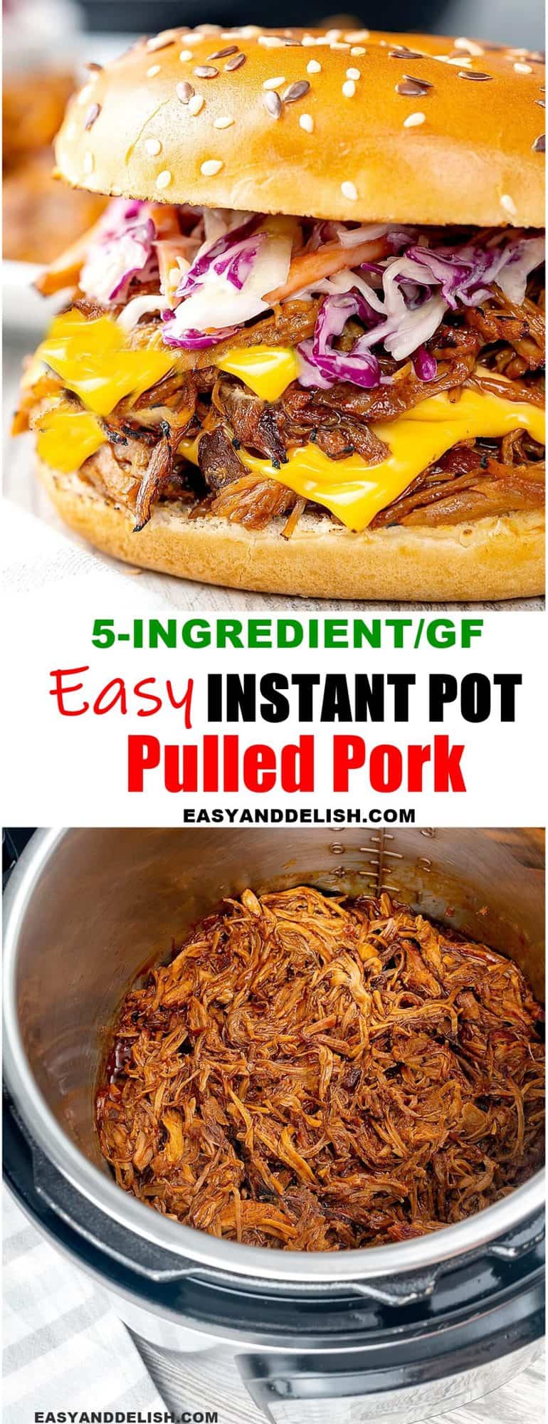 Easy Instant Pot/Pressure Cooker Pulled Pork Recipe - Easy and Delish