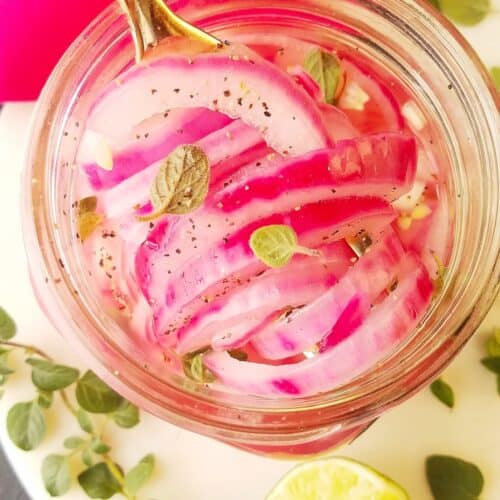 Mexican Pickled Onions with Lime Juice