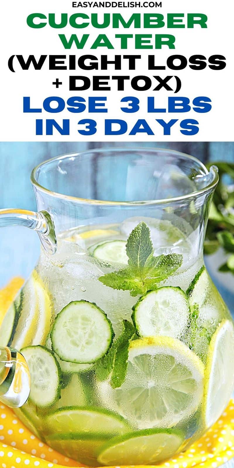 Cucumber Water (Detox + Weight Loss) - Easy and Delish