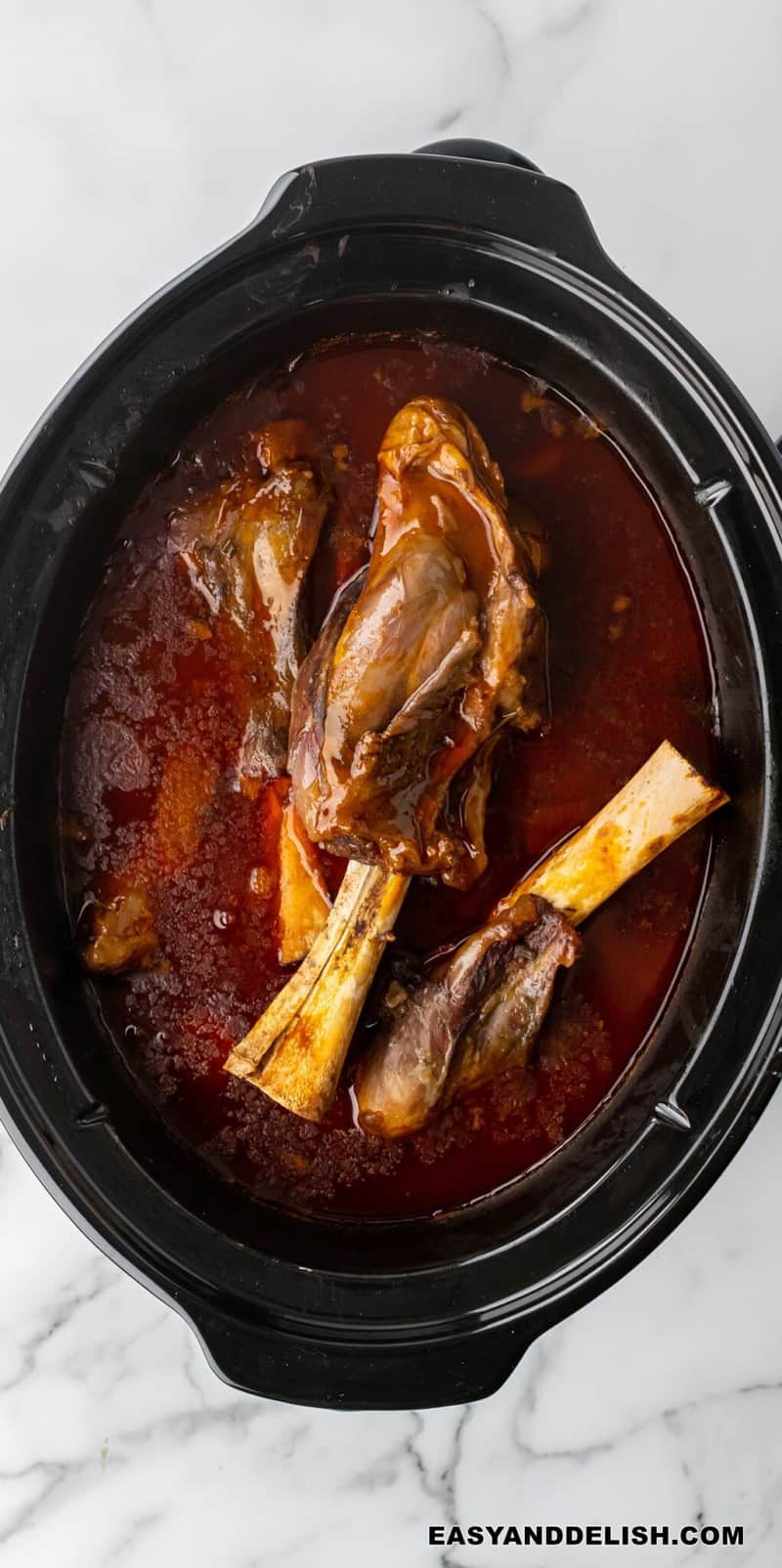 Braised Lamb Shanks (Slow Cooker) - Easy And Delish