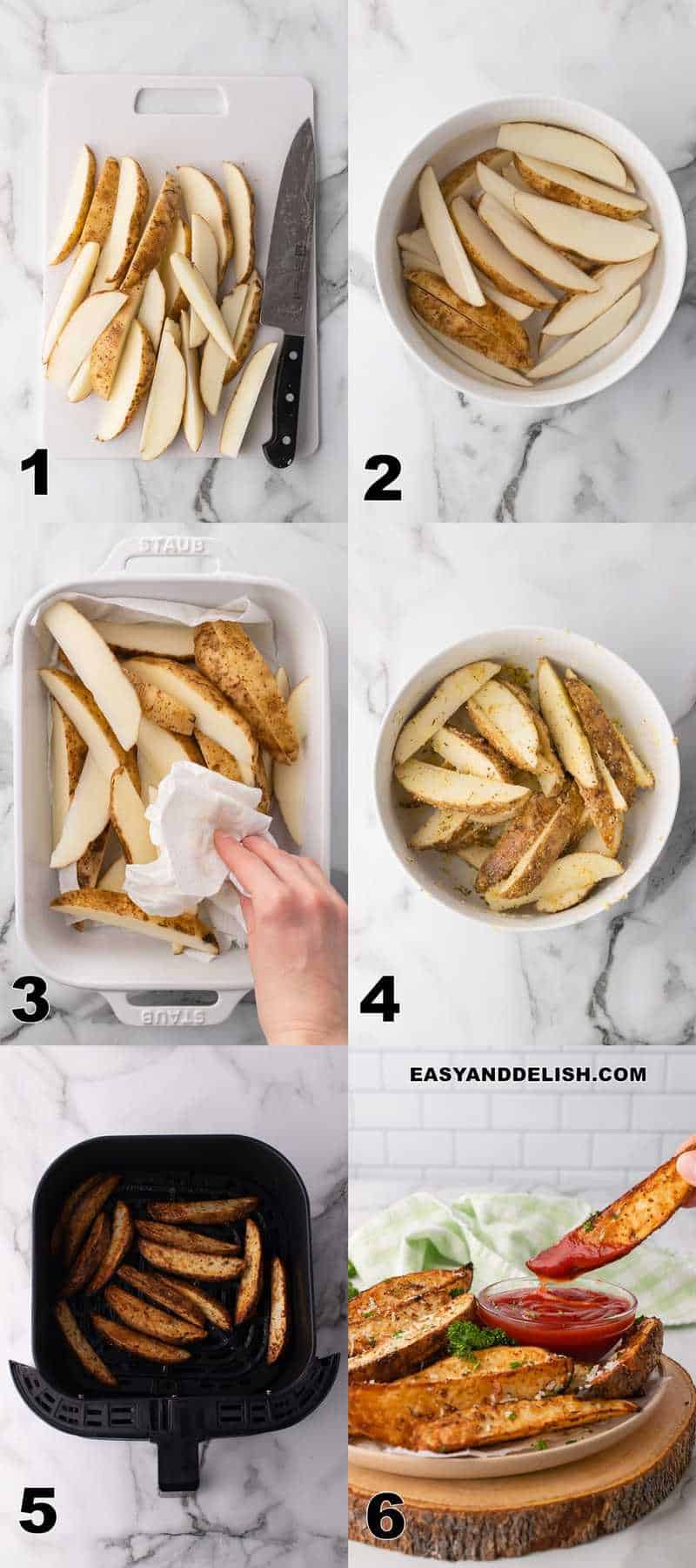 EASY POTATO WEDGES 😱😱😱😱😱 WITH @paris.rhone AIR FRYER OVEN