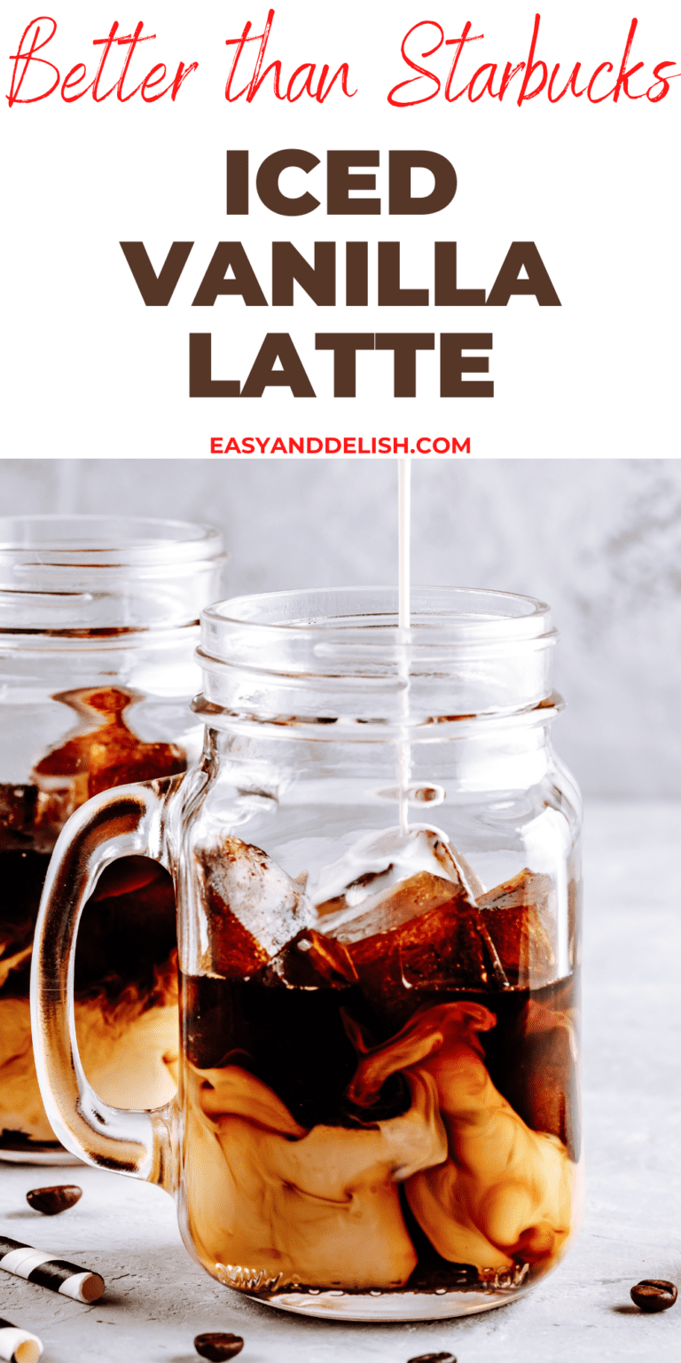 Iced Vanilla Latte (Better than Starbucks) - Easy and Delish