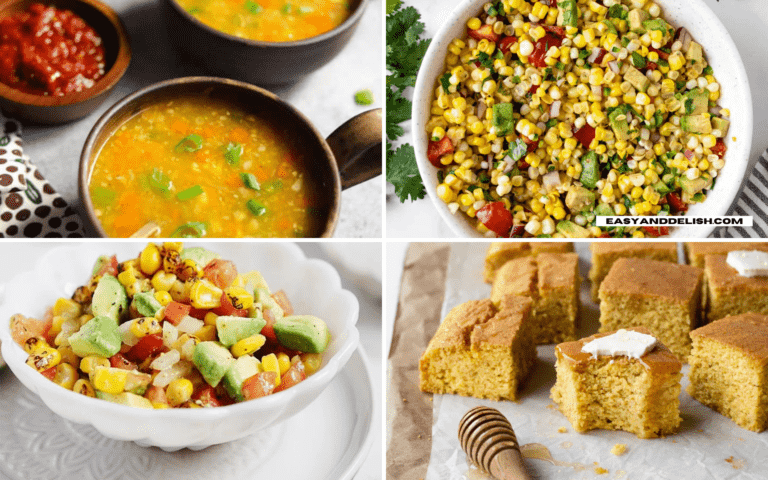 35 Easy Corn Recipes Canned Fresh And Frozen Easy And Delish   Fresh Corn Recipes 4 Image Collage 768x480 