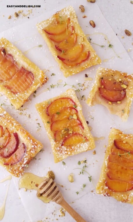 Peach Puff Pastry Tart Easy And Delish