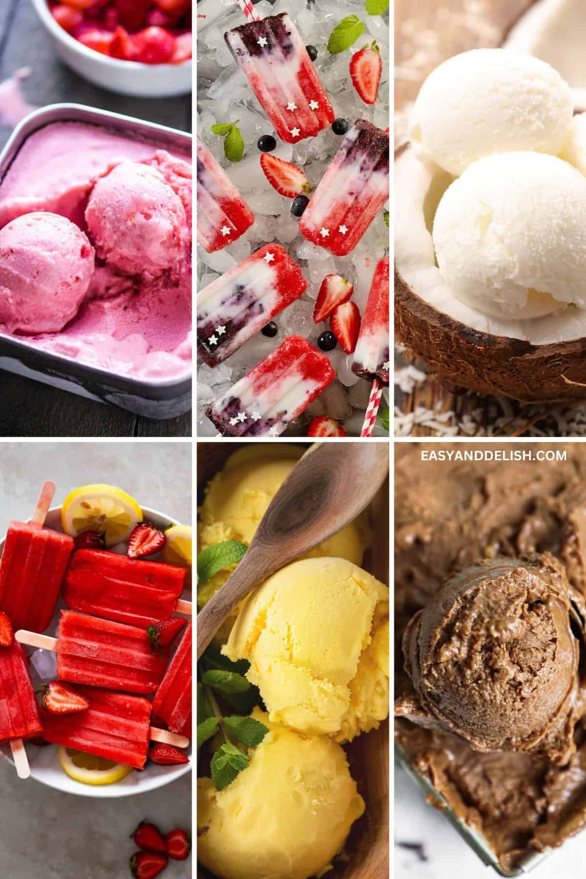 Image showing 6 out of 22 frozen treats such as ice creams and ice pops.
